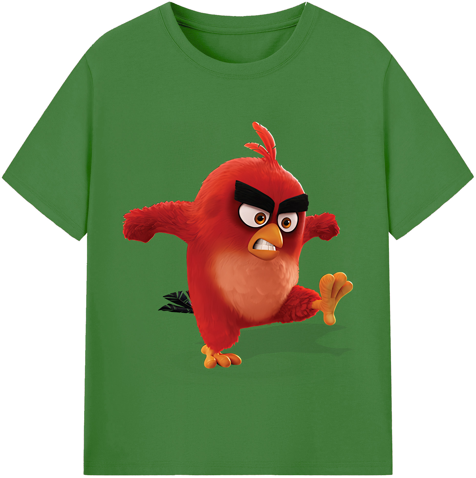 （画像用） Angry Birds アングリーバード レディースカジュアルプリントTシャツ（綿100％）